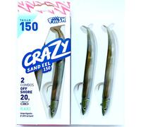 Fiiish Crazy Sand EEL № 2-150mm. (5,9inc) ,Tutti Colori,Corpo,Combos,Bottoni,