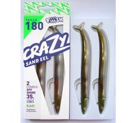 ARTIFICIALE CRAZY SAND EEL FIIISH 180mm 35g+9.5g 2 COMBO OFF SHORE KAKI