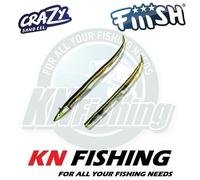 FIIISH CRAZY SAND EEL Esca in silicone Spinning pesca in mare acqua dolce...
