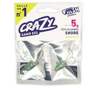 Fiiish Tete Plombee Shore Crazy Sand Eel No.1-5g - Vert Nacre - CSE216