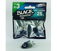 FIIISH - Têtes Black Minnow Bleu - off Shore (x2) - 25g