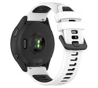 FiiMoo 20mm Silicone Cinturino per Withings ScanWatch Hybrid 42 mm/ScanWatch 2 42 mm/Steel HR 40 mm, 20mm Ricambio Cinturino, Cinturini Sportivi per Ticwatch E/Ticwatch 2-Bianco