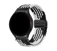 FiiMoo Cinturino Elastico Compatibile con Garmin Venu 2 Plus/Venu Sq 2/Vivoactive 5/Forerunner 245, 20mm Ricambio Cinturino, Cinturini in Nylon con Chiusura Magnetico per Forerunner 165-Nero + Bianco