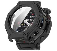 FiiMoo Cover con Pellicola Protettiva per Amazfit T-Rex 3 Pro Custodia, Custodia Protettiva, [Tocco Sensibile][HD Clear], Custodia Protettore Schermo per Amazfit T-Rex 3 Pro - Nero