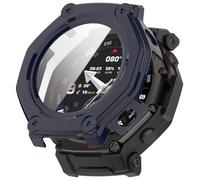 FiiMoo Cover con Pellicola Protettiva per Amazfit T-Rex 3 Pro Custodia, Custodia Protettiva, [Tocco Sensibile][HD Clear], Custodia Protettore Schermo per Amazfit T-Rex 3 Pro - Blu