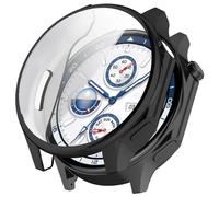 FiiMoo Cover con Pellicola Protettiva per OPPO Watch X Custodia, Custodia Protettiva Complessiva, [Tocco Sensibile][HD Clear], Custodia Protettore Schermo per OPPO Watch X-Nero