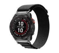 FiiMoo Nylon Cinturino Compatibile con Garmin Descent G2/Descent G1/Fenix 8 47mm/Tactix 8 47mm/Quatix 7 Pro/Quatix 7, 22mm Ricambio Cinturino, Regolabile Nylon G-Hook Cinturini per Epix Pro 47 mm-Nero