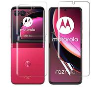 FiiMoo Pellicola Protettiva per Motorola Razr 40 Ultra, Pellicola Salvaschermo + Pellicola Protettiva per la Schiena [Copertura Massima] [Anti-Graffio] [Riconoscimento Impronte Digitali]