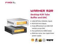 FiiO WARMER R2R DAC/Amplificatore a Valvole, Architettura R2R Completamente Bilanciata a 24 Bit, Buffer a Valvole JJ E88CC, Ingressi USB/Ottico/Coassiale