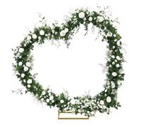 Fiita 2 m in metallo a forma di cuore per matrimonio, arco curvo, sfondo per esterni, giardino, piante rampicanti, matrimoni, feste
