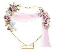 Fiita Arco per matrimonio, a forma di cuore, kit per palloncini, in metallo, per matrimonio, fiori, a forma di cuore, per matrimoni, baby shower, feste di compleanno, anniversario, oro, 2 m