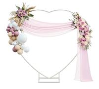 Fiita Arco per matrimonio, a forma di cuore, kit per palloncini, in metallo, per matrimonio, fiori, a forma di cuore, per matrimoni, baby shower, feste di compleanno, anniversario, oro, 2 m