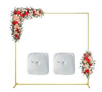 Fiita Supporto per asta da tavolo in metallo dorato con morsetti 15,9 x 9,9 cm, supporto per arco da tavolo per matrimoni, feste di compleanno, Halloween, decorazioni natalizie