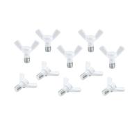 Fiita Viti ad ala a farfalla bianche M6 (6 mm x 10 mm) per supporto per arco nuziale, viti a farfalla e kit di dadi per stringere viti metriche in acciaio legato per strumenti fai da te (confezione da