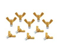 Fiita Viti M6 (6 mm x 10 mm) dorate a forma di farfalla per matrimonio, supporto a farfalla, viti e dado, kit serrate in lega di acciaio per attrezzi fai da te (10 pezzi)