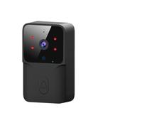 FIJHNGSF Telecamera For Campanello Wireless Smart WiFi Compatibile Con | Telecamera For Campanello Wi-Fi, Alimentata A Corrente Continua E A Batteria(ML1T-Black)