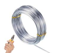 Fil Artisanal Pliable - Fil D'aluminium Souple De Couleur Argent | Fil Artisanal Souple Transparent | Fil D'aluminium Argenté Flexible Résistant À La Rouille | Fil Artisanal En Aluminium Argenté | Fil