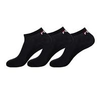 Fila 12 Paia Calzini, Invisible Sneakers unisex, bianco e nero, 35-46 (4 X pacco da 3) - Nero, 43-46 (9-11 UK)