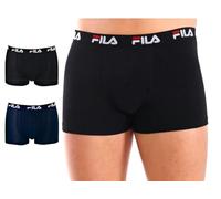 FILA 2 o 3 Pezzi Boxer Uomo Cotone Elasticizzato - Boxer Uomo Cotone - Mutande (M, 2 Pezzi 1Nero+1Blu)