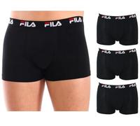 FILA 2 o 3 Pezzi Boxer Uomo Cotone Elasticizzato - Boxer Uomo Cotone - Mutande (S, 3 Pezzi Nero)