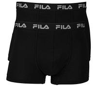 FILA 2er PACCO - Uomo Base Boxer, cotone elasticizzato logo, fu5004 - Nero, x-large