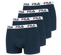 Fila 4 Pacco Convenienza Uomo Boxer - Logo Pants - Monocolore - Molti Colori - Blu Marino, XL - 4 Pack