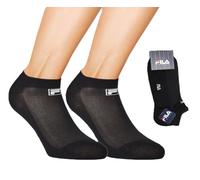 FILA 6 PAIA CALZINI INVISIBILI,FANTASMINI UNISEX UOMO DONNA,LOGO,TINTA UNITA,TAGLIE DALLA 35 ALLA 46, COLORI NERO BIANCO (IT, Numero 35-38, 6 PAIA NERO)