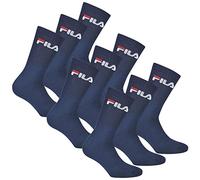 Fila 3 paia di calzini, calze da tennis in spugna con colletto con logo, unisex: Colour: Navy | Size: 6-8 UK