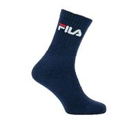 Fila 3 paia di calzini, calze da tennis in spugna con colletto con logo, unisex: Colour: Navy | Size: 9-11 UK