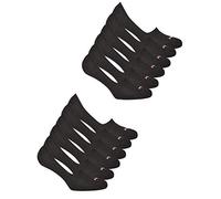 Fila 6 PAIA INVISIBILE GHOST Calzini, unisex calzini corti, PEDALINI CON SILICONE PRESA (2x PACCO DA 3) - Nero, 43-46 (9-11 Regno Unito)