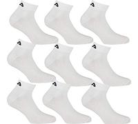 Fila Calzini unisex F9300 per adulti, confezione da 3, bianco, 9-11