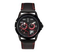 Fila, ,Accessories ,Uomo ,Nero ,ONE SIZE Orologio da Uomo con Cinturino in Pelle Elegante