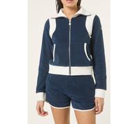 FILA Adriano Fitted Towelling Track Jacket Black Iris-egret Taglia: S | Felpe con cappuccio Outlet | Donna | Nero