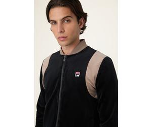 FILA Adriano Regular Velour Track Jacket Black-taupe Gray Taglia: L | Bomber Outlet | Uomo | Grigio