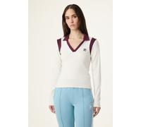 FILA Adriano Slim Johnny Collar Top Egret-fig Taglia: M | Polo Outlet | Donna