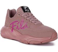 FILA Astro Basso Grosso con Lacci Laterali Logo Camoscio Unisex Scarpe Luce Pink