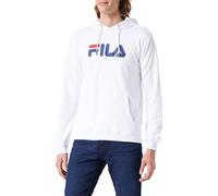 FILA Barumini Felpa con Cappuccio, Bianco, XXL Unisex-Adulto