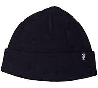 FILA Beanie with Flag Logo Berretto, Iris Nero, Taglia Unica Unisex-Adulto