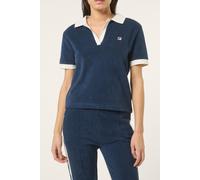 FILA Belfort Relaxed Johnny Collar Towelling Top Black Iris-egret Taglia: M | Polo Outlet | Donna | Nero