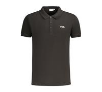 Fila Black Cotton Men Polo Shirt - L
