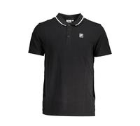 Fila Black Cotton Men Polo Shirt - M