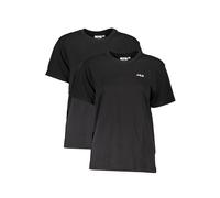 Fila Black Cotton Women T-Shirt - XS