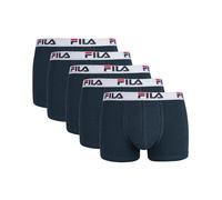 Fila Boxer Uomo, 5er Pacco - Logo Colorato, Urban, Cotone Stretch, Tinta Unita