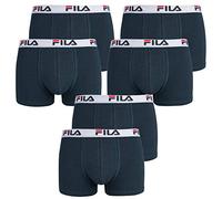 Fila Boxer Uomo 6-Confezioni - Trunks con Sportivo Logo - Cotone Elasticizzato - Molti Colori - Blu Marino, XXL - 6 Pack