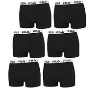 FILA Boxer Uomo Cotone, Mutande Uomo, elasticizzati, comodi (set di 2), Nero, Taglie L