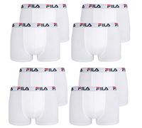 Fila Boxer Uomo 8 Pack - Logo Pants Cotton Stretch - Aderente - Bequem - Selezione Colore - Bianco, M - 8 Pack