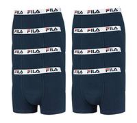 Fila 4 Pacco Convenienza Uomo Boxer - Logo Pants - Monocolore - Molti Colori - Blu Marino, M - 4 Pack