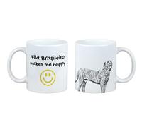 Fila Brasileiro tazza con il cane Mi rende felice Art-Dog