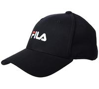 Fila, Brasov 6 Panel Cap With Linear Logo - Strap Back, Cappellino da Baseball, Unisex - Adulto, Nero (Black, Taglia unica