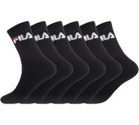 Fila CALZA TENNIS SPUGNA, OFFERTA 6 E 12 PEZZI, CALZINI SPORTIVI UNISEX (6 PEZZI NERO, 43-46)
